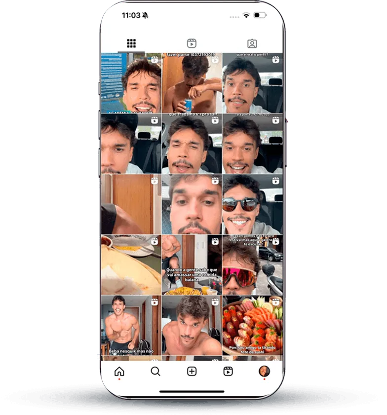 Feed do Instagram do Lipe